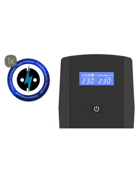 SAI 1260VA Sirius Interactivo con AVR y pantalla LCD