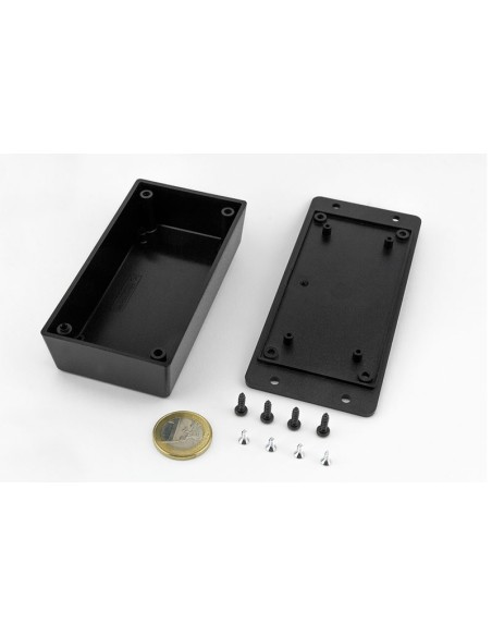 CAJA PARA MONTAJE EN PARED NEGRA 103x55x28 mm