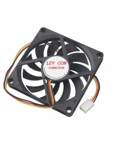 VENTILADOR 80x80x10mm 12V 3 HILOS  CON CONECTOR