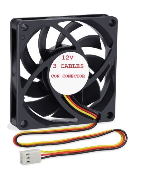 VENTILADOR DE 12V 40x40x10mm 3 CABLES CON CONECTOR DE REFRIGERACION
