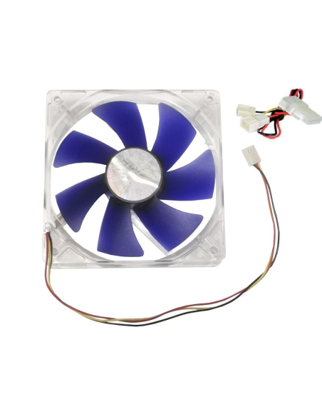 Ventilador 140x140x25mm 12V Azul Silencioso 3 Cables con conector