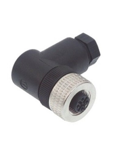 CONECTOR ELWIKA5012 M12 5PIN HEMBRA 90º
