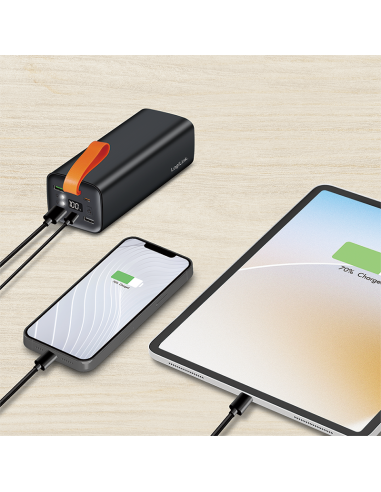 PowerBank de 50000 mAh, QC 3.0 y PD 3.0, 100 W, negro