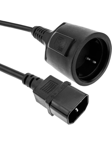 CABLE ALIMENTACIÓN C14 M A SCHUKO-HEMBRA