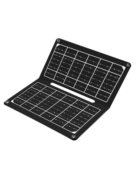 Cargador USB con panel solar plegable, 1x USB-A, 7 W, IP65