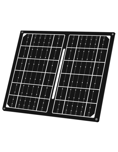Cargador USB con panel solar plegable, 1x USB-A, 7 W, IP65