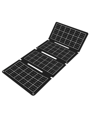 Cargador USB con panel solar plegable, 1x USB-A, 1x USB-C, 15W, IP65
