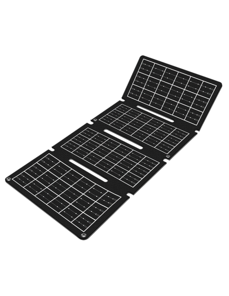 Cargador USB con panel solar plegable, 1x USB-A, 1x USB-C, 15W, IP65