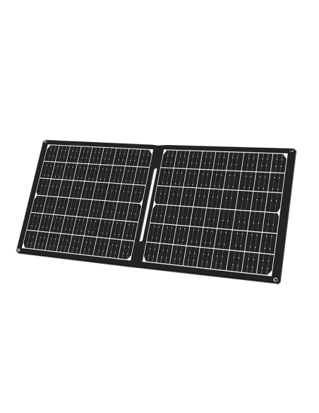 Cargador USB con panel solar plegable, 1x USB-A, 1x USB-C, 1x DC5521, 30W, IP65