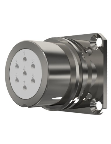 BASE HEMBRA T-20 7-PINS  370V÷1400V  10A  SIN RACOR