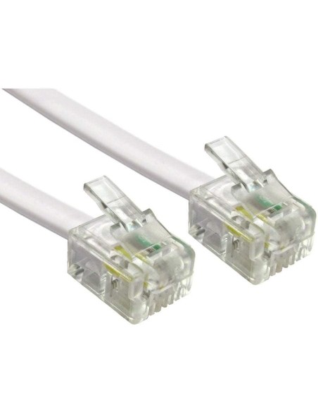 CABLE TELEFONICO 2M  BLANCO RJ11 - RJ11 MACHO-MACHO