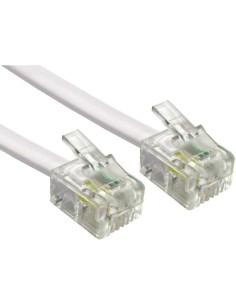 CABLE TELEFONICO 4.5MTS BLANCO RJ11 - RJ11 MACHO-MACHO