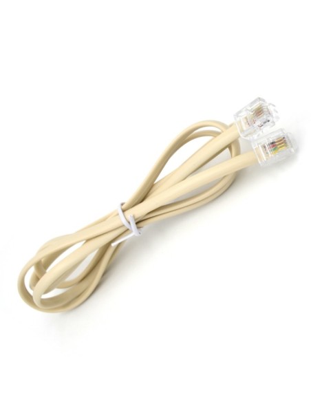 CABLE TELEFONICO RJ-11 M-M 5.5MTS MARFIL