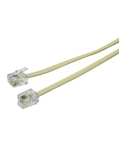 CABLE TELEFONICO MARFIL 2.1MTS RJ11-RJ11 MACHO-MACHO