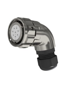 CONECTOR HEMBRA AEREO CODO 8-PINS T-20 CON RACOR 10A 270V÷1400V