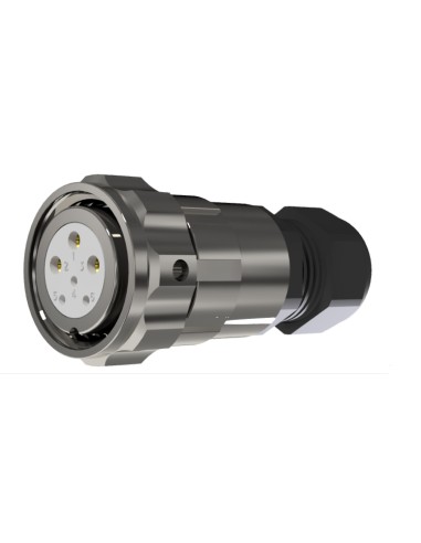 CONECTOR HEMBRA AEREO 6-PINS T-20 CON RACOR 25A+10A 300V÷1400V