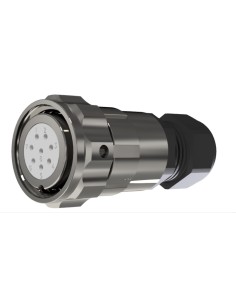 CONECTOR HEMBRA AEREO 8-PINS T-20 CON RACOR 10A 270V÷1400V