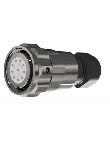 CONECTOR HEMBRA AEREO 10-PINS T-20 CON RACOR 10A 280V÷1050V