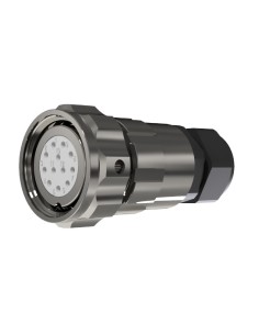 CONECTOR HEMBRA AEREO 12-PINS T-20 CON RACOR 10A 270V÷1050V