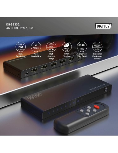 Switch HDMI 4K 5x1
