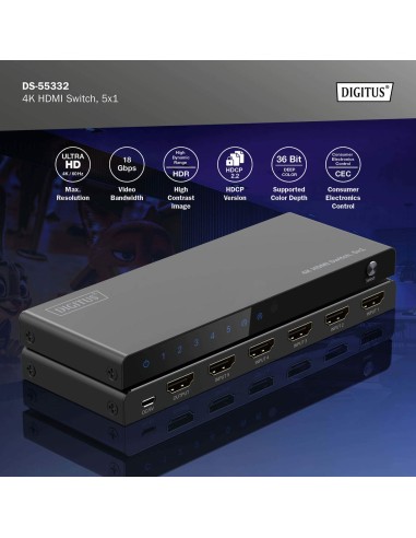 Switch HDMI 4K 5x1