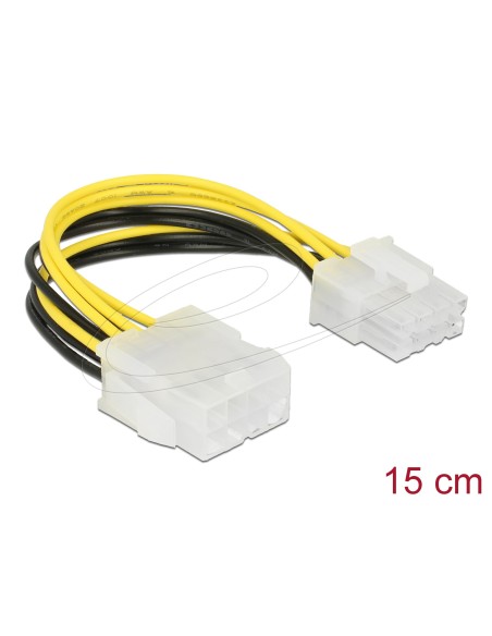 Alargador Fuente de alimentación EPS de 8 pines macho / hembra 15 cm