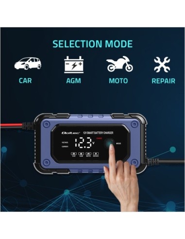 CARGADOR DE BATERIAS 12V 7A INTELIGENTE AGM-GEL-PB