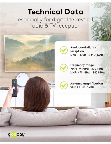 MINI ANTENA TDT MAGNETICA 3DB