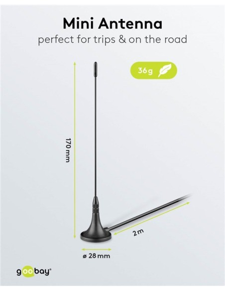 MINI ANTENA TDT MAGNETICA 3DB