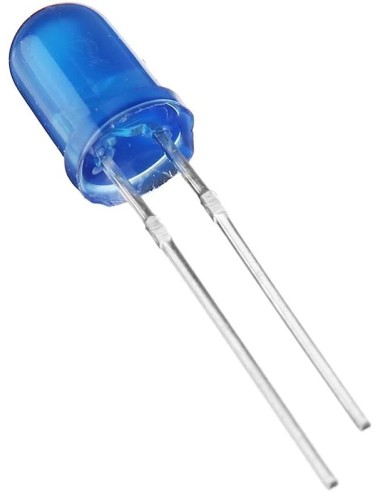 LED AZUL 5mm 330mCD 40º DIFUSO 2.9÷3.6VDC