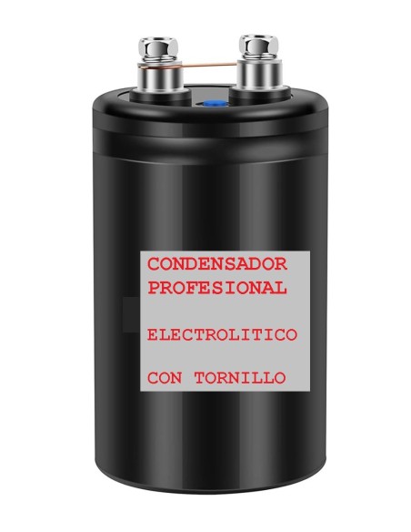 CONDENSADOR ELECTRICO 3300UF 400V PROFESIONAL CON TORNILLO