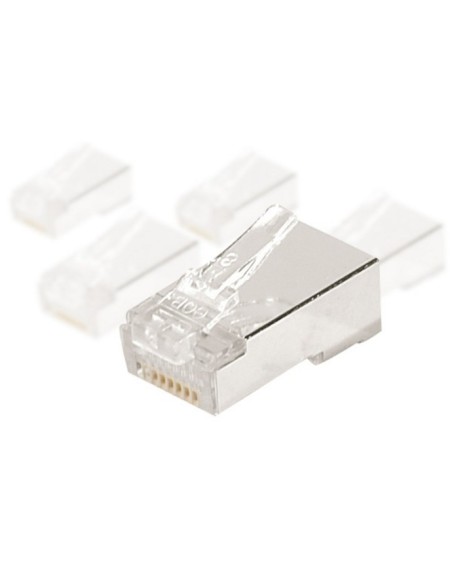 BOLSA 10 CONECTORES  RJ45 CAT5E STP 1.05M RIGIDO