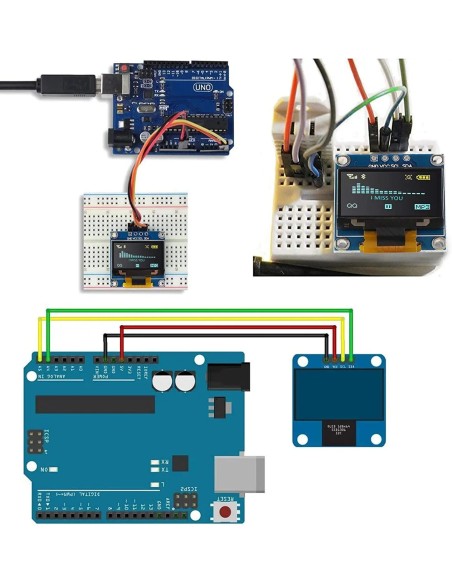 PANTALLA OLED 0,96" SSD1306 I2C SPI 128x64