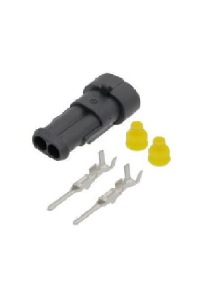 CONECTOR 2 VIAS MACHO SUPERSEAL IP67 ESTANCO