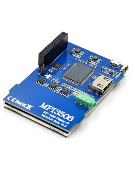 PANTALLA 3.5" HDMI LCD TACTIL 480x320 Con Adaptador HDMI PARA RPI-4