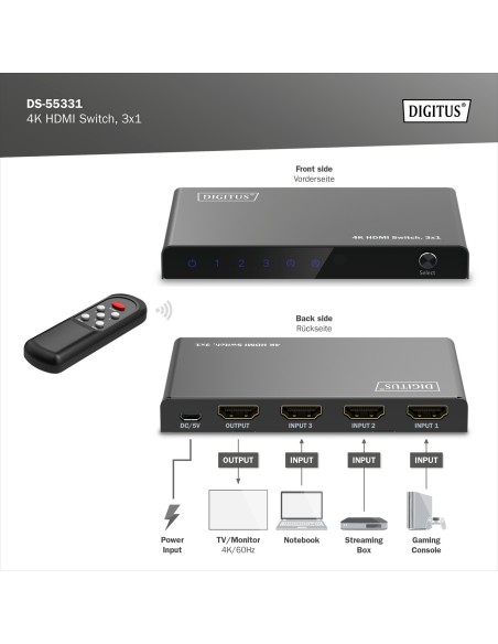 Switch 4k HDMI, 3x1
