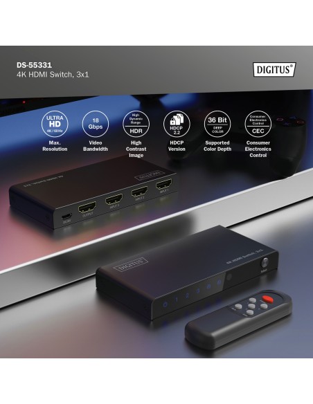 Switch 4k HDMI, 3x1
