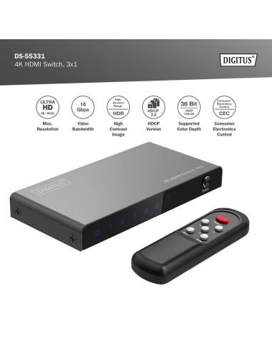 Switch 4k HDMI, 3x1