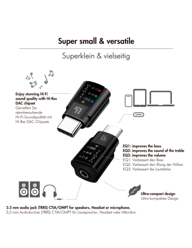 Adaptador audio USB-C a Jack  3.5mm