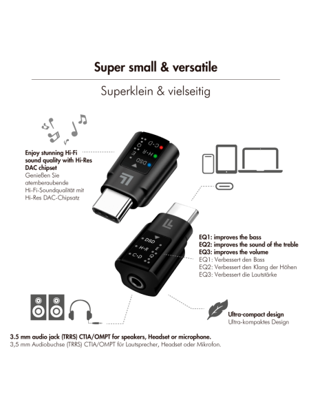 Adaptador audio USB-C a Jack  3.5mm