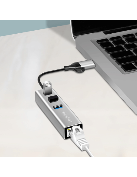 Hub 3x USB+RJ45 / USB-C