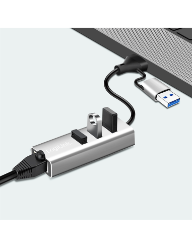 Hub 3x USB+RJ45 / USB-C