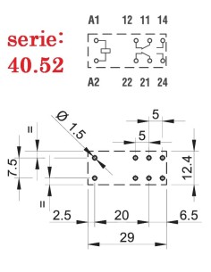 RELE FINDER DPDT 9Vdc 8A 2