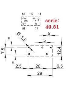 RELE FINDER SPDT 12Vdc 10A 2