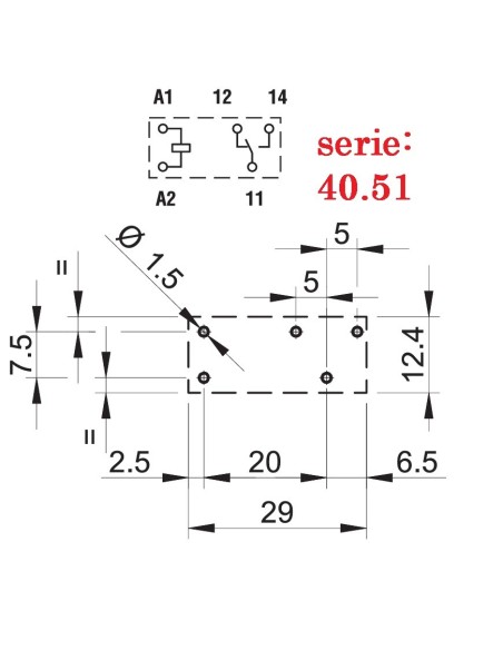 RELE FINDER SPDT 6Vdc 10A