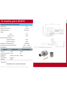 CONECTOR N MACHO CRIMPAR RG-8/213 2