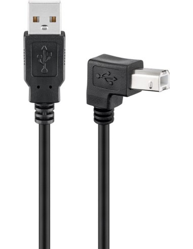 CABLE USB 2.0 A-B ACODADO 0.5MTS