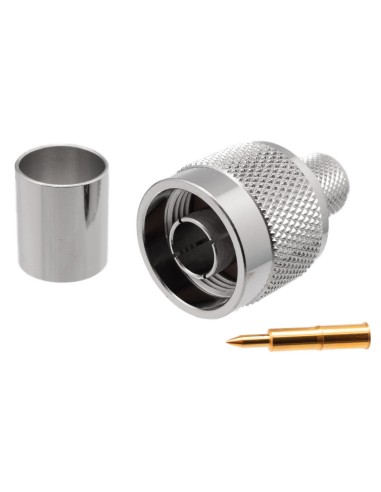 CONECTOR "N" MACHO CRIMPAR CABLE RG214