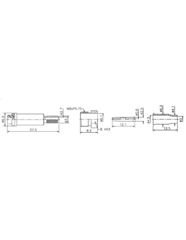 CONECTOR HEMBRA FME CRIMPAR RG174