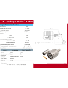 CONECTOR TNC MACHO CRIMPADO RG58 2
